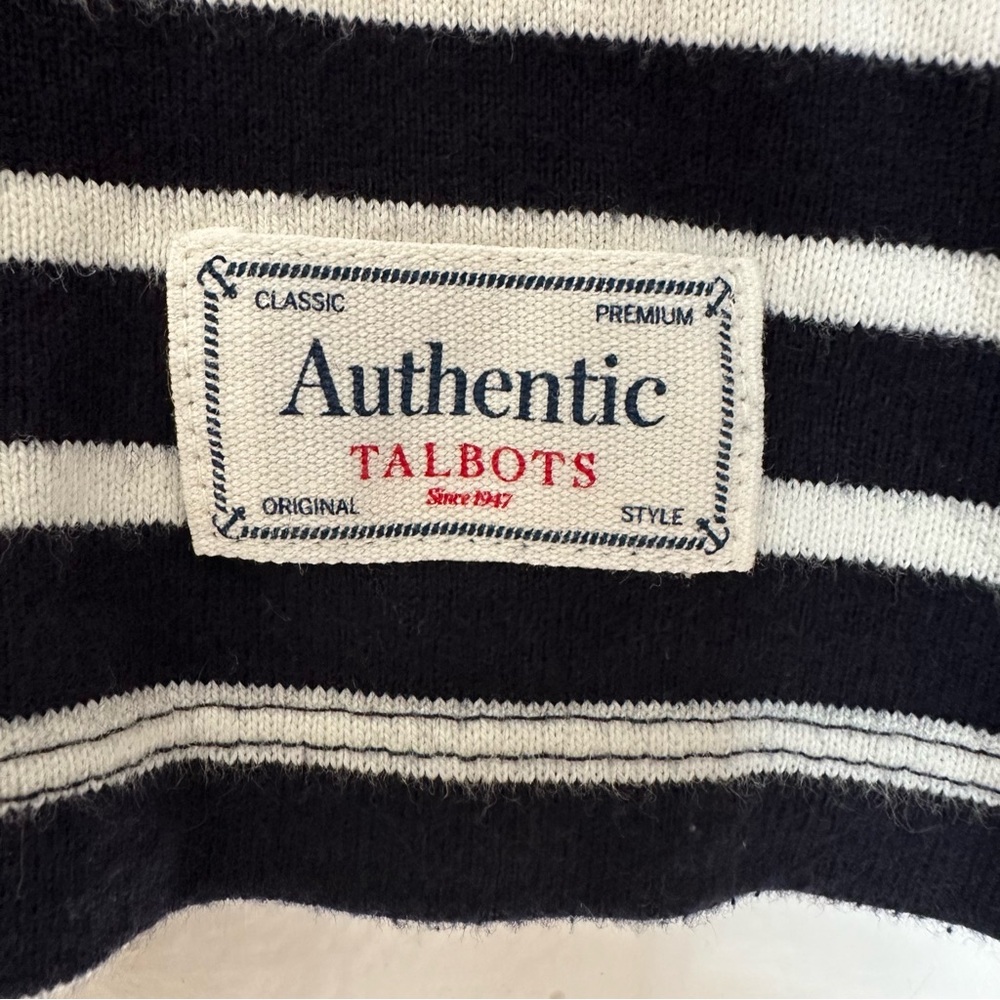 Talbots NAVY Rainbow Cuff Nautical Cape COD Old Money Fisherman 100% Cotton - Picture 5 of 10